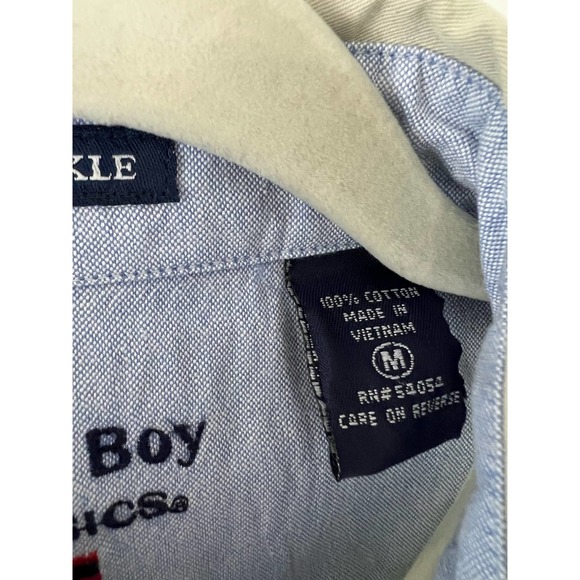 Vintage 90's Bugle Boy Classics Mens Medium New Short Sleeve Shirt Top NWT Sears - Picture 7 of 8